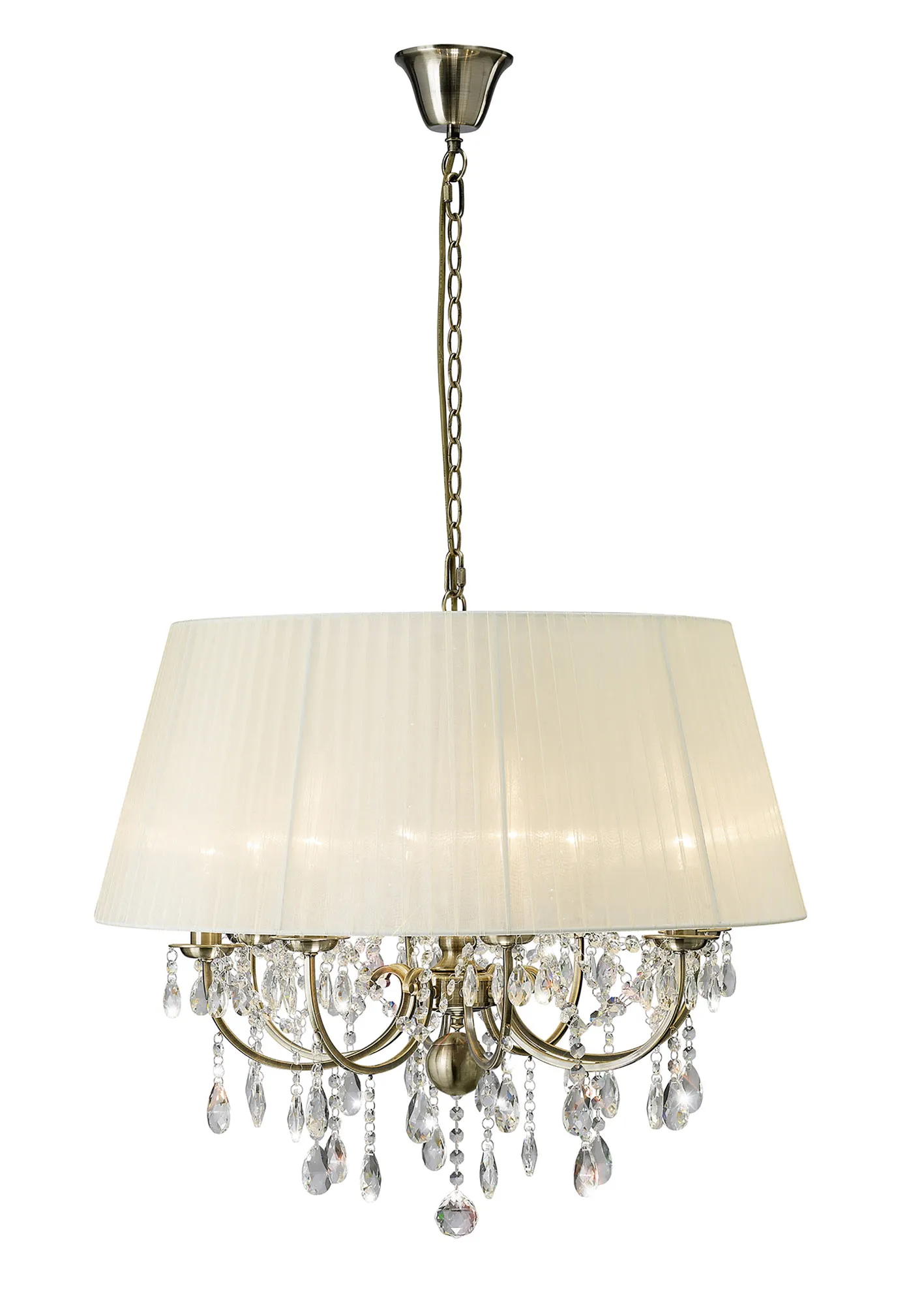Olivia Crystal Ceiling Lights Diyas Shaded Crystal Fittings